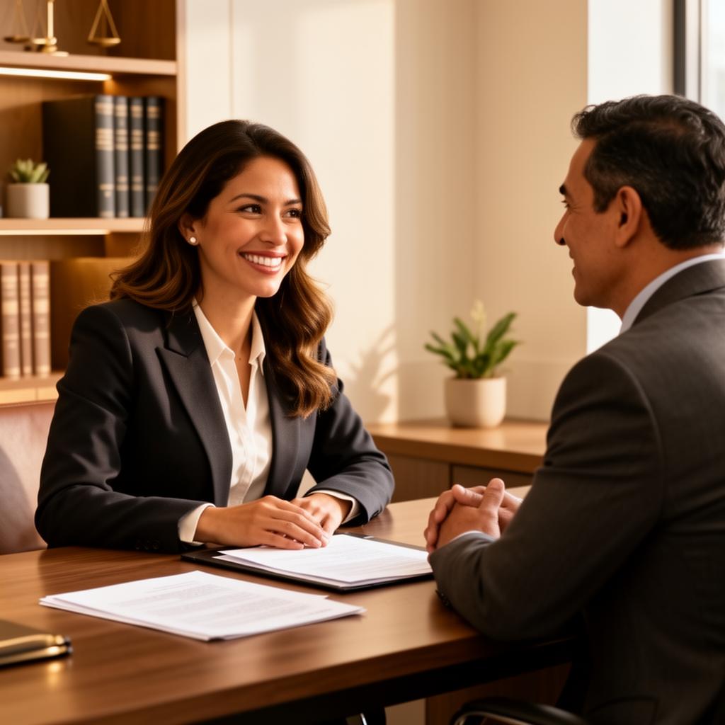 Bilingual Saguaro Injury Law staff member assisting a client